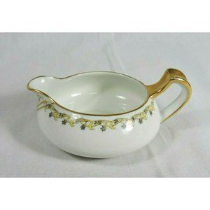 Haviland Schleiger 101 Black Flower Yellow Scroll Creamer